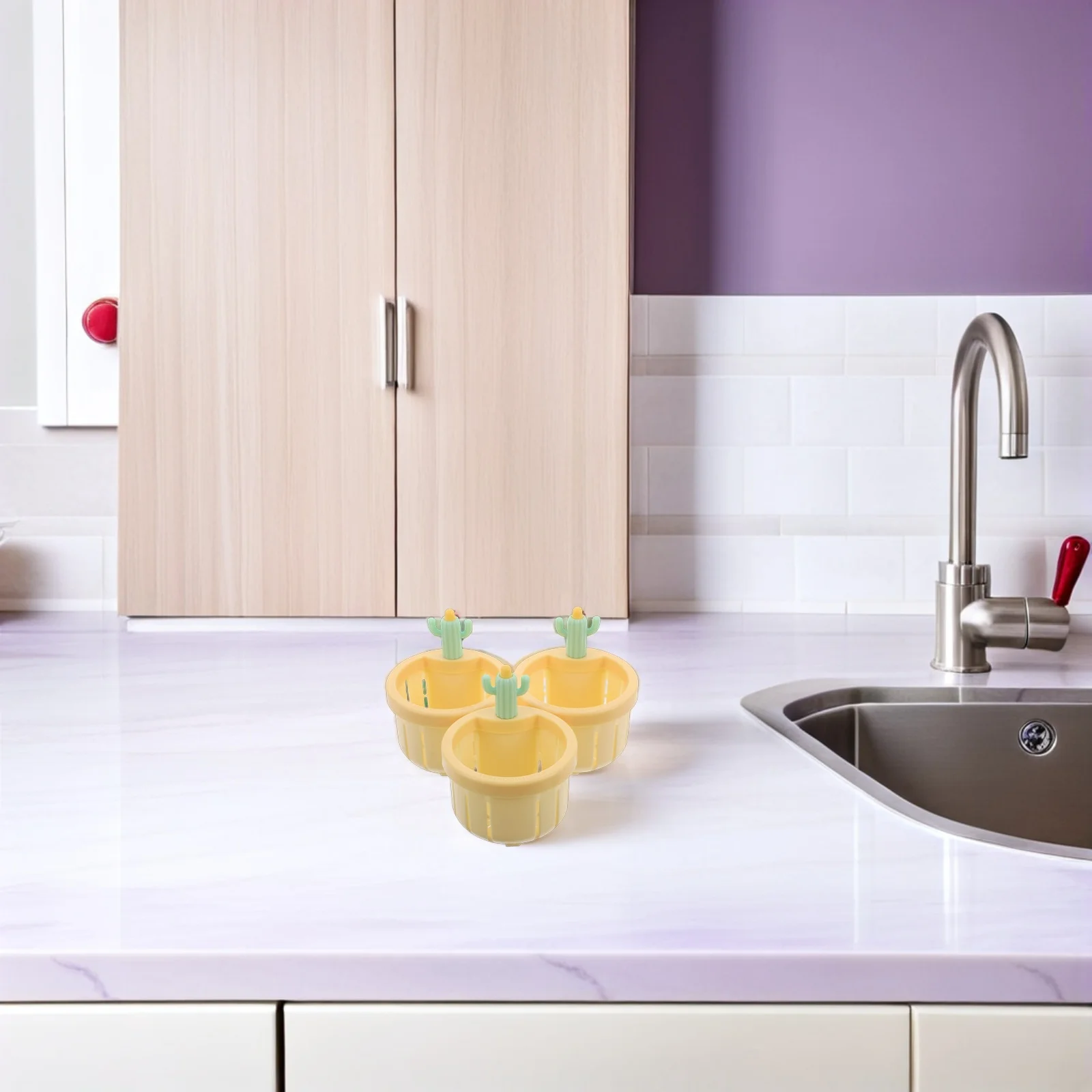 

5Pcs Cactus Kitchen Sink Strainer Plastic Basket Food Catcher Drain Protector Filter Net Kitchen Debris Waste Filter Drain