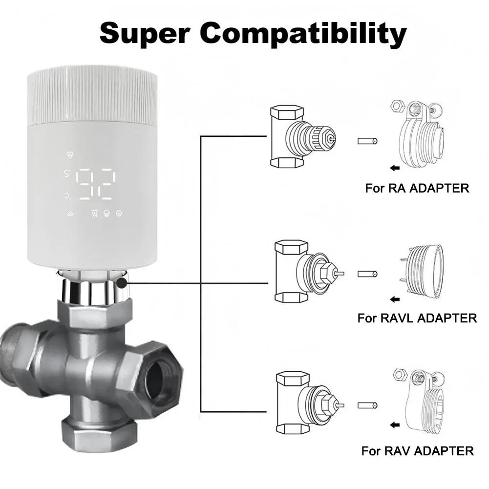 M30x1.5 TRV Valve Adapter Connector For Caleffi Radiator Valves Fo WiFi Smart Thermostatic Temperature Control Heating