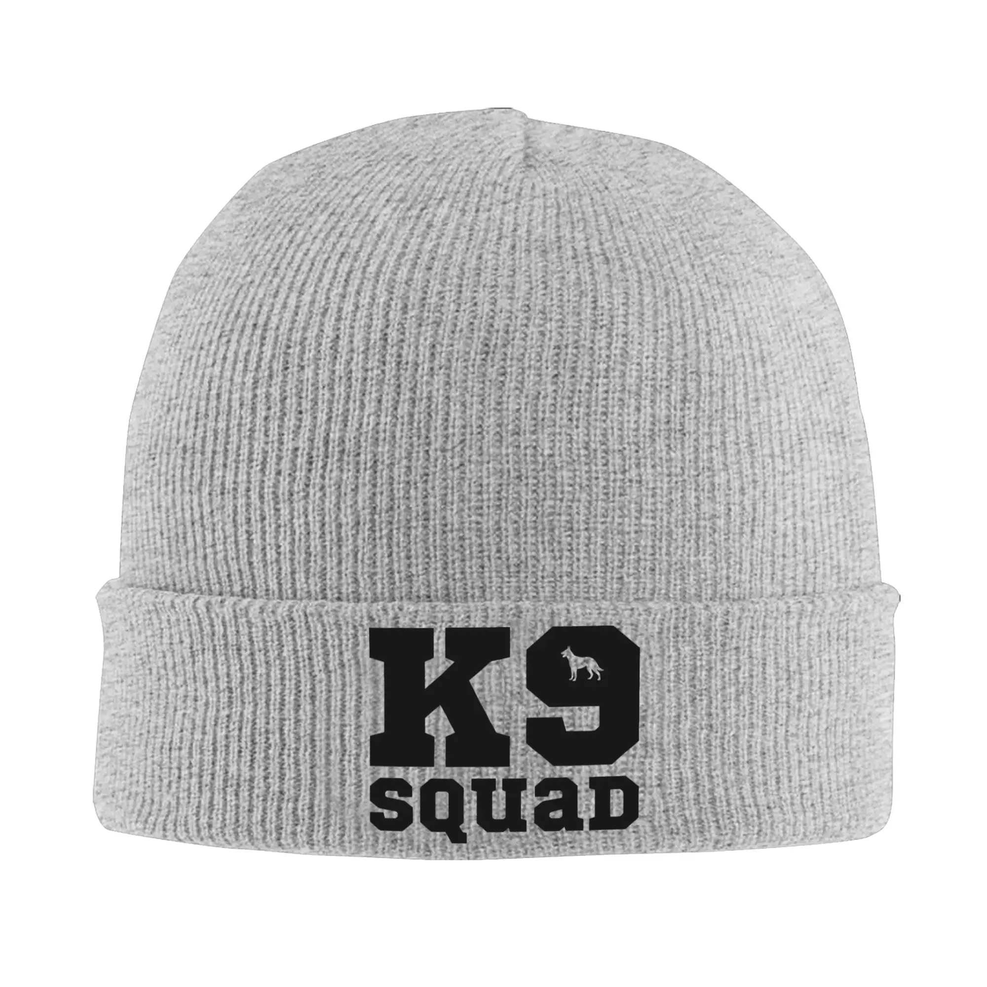 K9-Unit-Malinois-Team Handler Knitted Hat Autumn Winter Beanies Tactical Police Dog Squad Cap Female Male Acrylic Hip Hop Bonnet