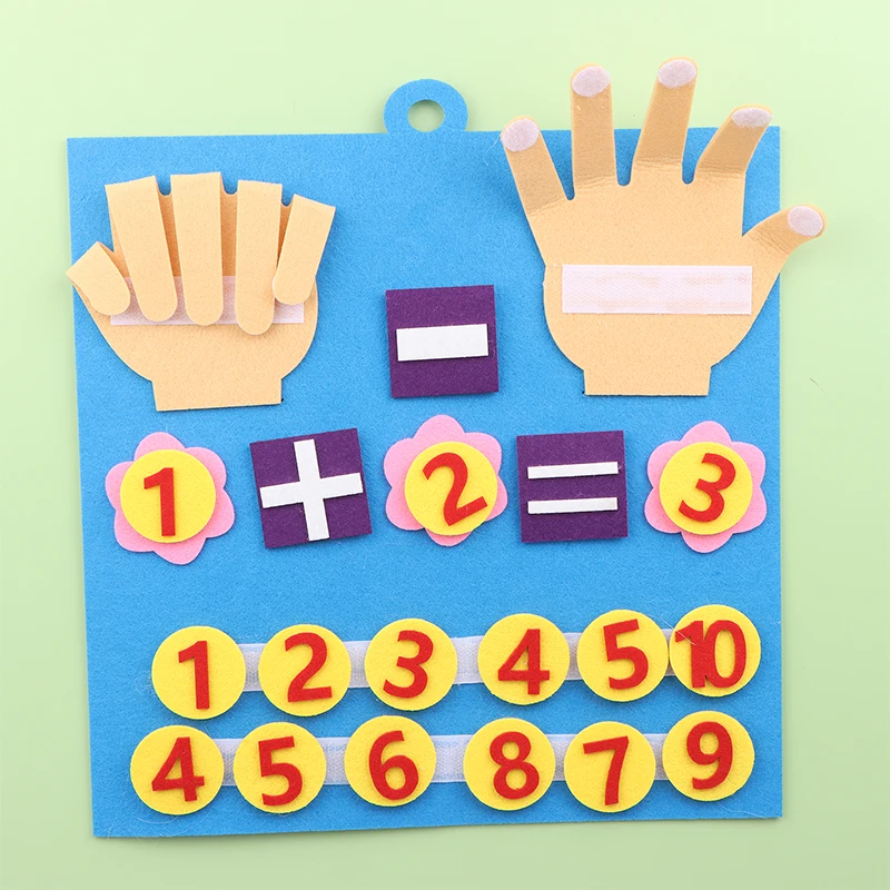 Juguete de matemáticas con número de dedo para niños, juguetes educativos de aprendizaje cognitivo temprano para el desarrollo de la inteligencia