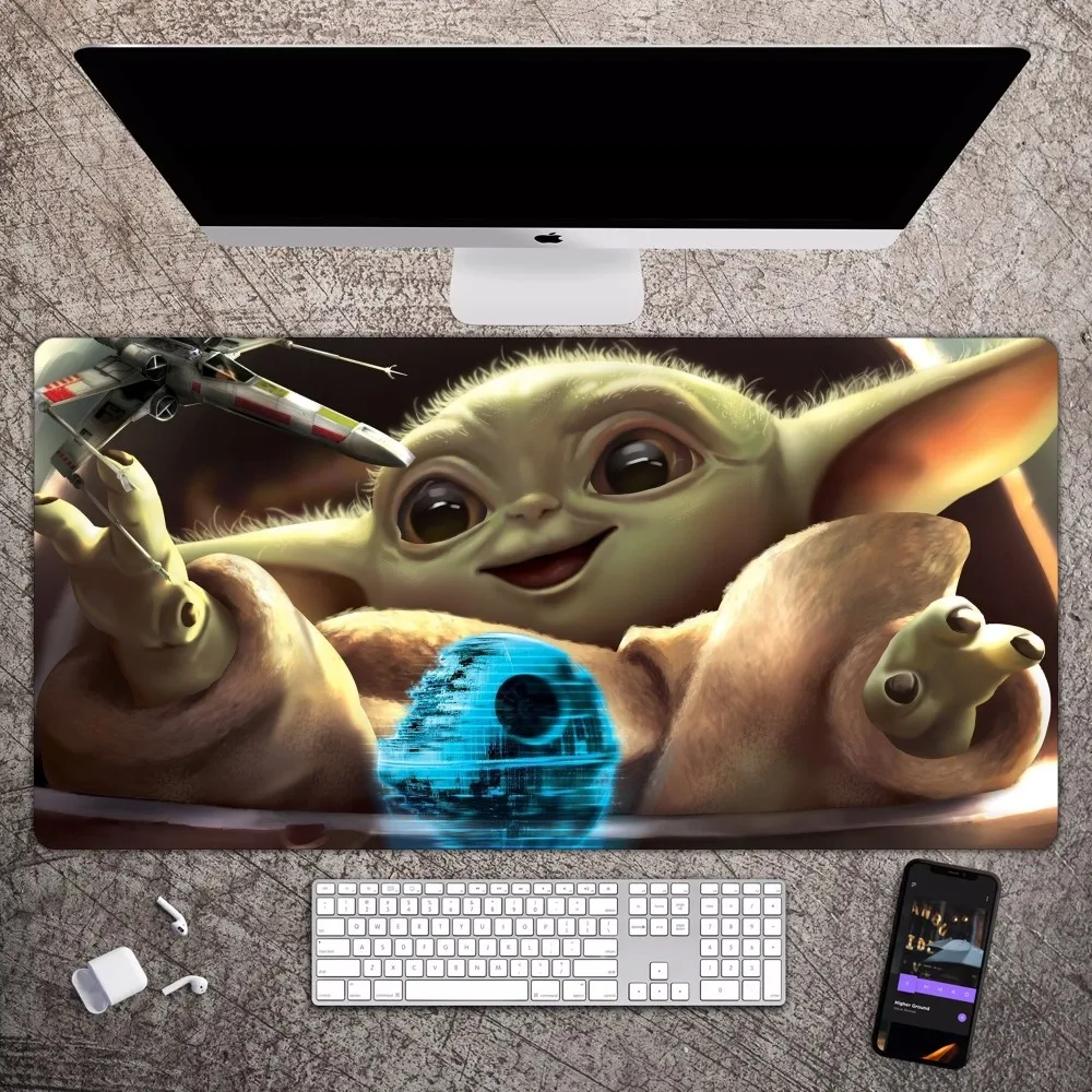 BEAST KINGDOM Yoda Star Wars Mandalorian Mousepad Large Gaming Compute Gamer PC Keyboard Mouse Mat