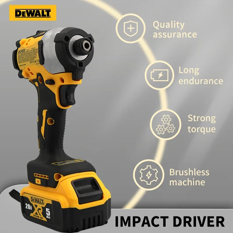 DEWALT DCF850 Impact Driver 205NM Brushless Cordless Electric Drill Rechargable Battery 18V/20V Screwdriver Power Tools