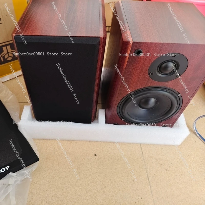 

5-inch speaker passive desktop conference monitor bookshelf wall mounted surround 5-inch high fidelity fever home wooden speaker