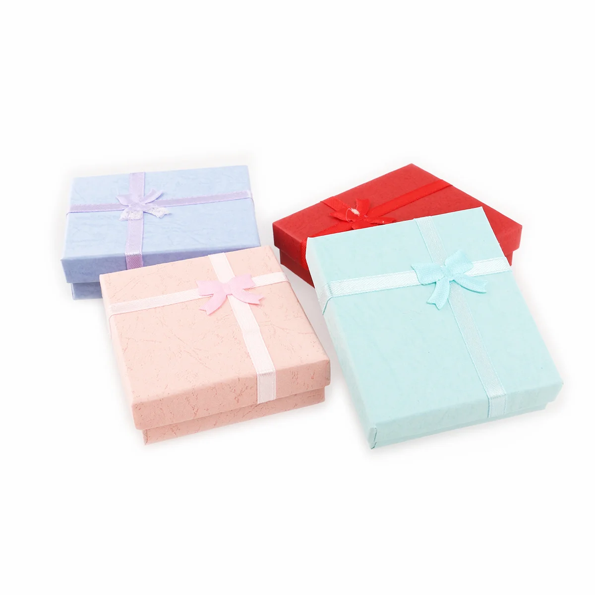 

16pcs 4 Colors 7*8cm Bowknot / Roseknot Style Earring Bracelet Necklace Jewelery Storage Box Gift Box Organizer