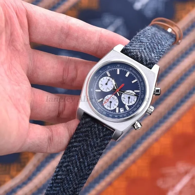 Genuine Leather Nylon WatchBand 18mm 20mm 22mm Vintage Tweed Canvas Bracelet Quick Release Strap Men Women Replacement Wristband image 2