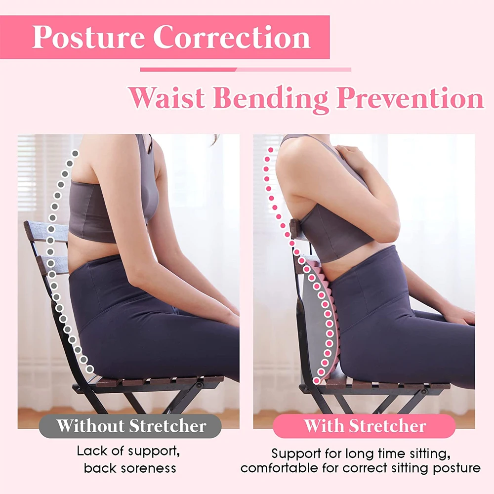 Lower Back Pain Relief Device Back Cracker Posture Corrector Lumbar Support Spine Board for Herniated Disc, Sciatica, Scoliosis