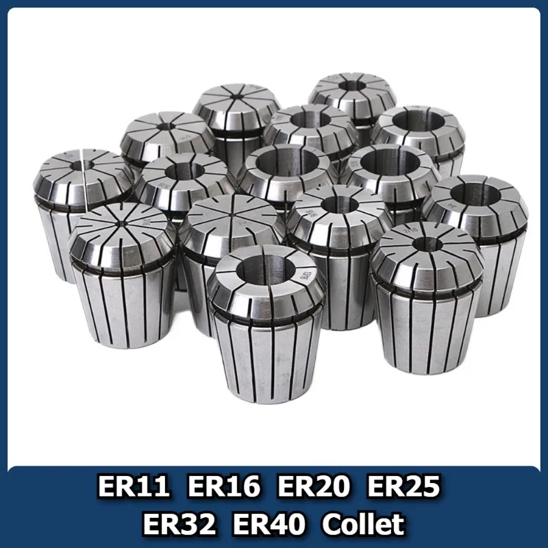 

ER11 ER16 ER20 ER25 ER32 ER40 Collet High Precision 0.015mm Spring Clip for CNC Engraving Machine Spindle Motor Milling Holder