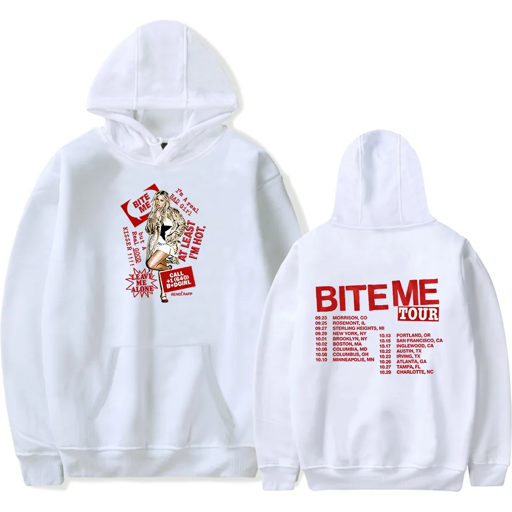 Reneé Rapp Merch BITE ME TOUR hoodie Unisex retro fashion long sleeved hooded sweatshirt sportswear - view 2