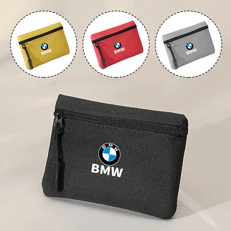 Bank ID Card Wallet Mini Zipper Men Women Coin Purse Key Bag Organizer For BMW 1 2 3 5 7 Series X1X2X3X4X5X6 G20 G30 G11 G12 F30