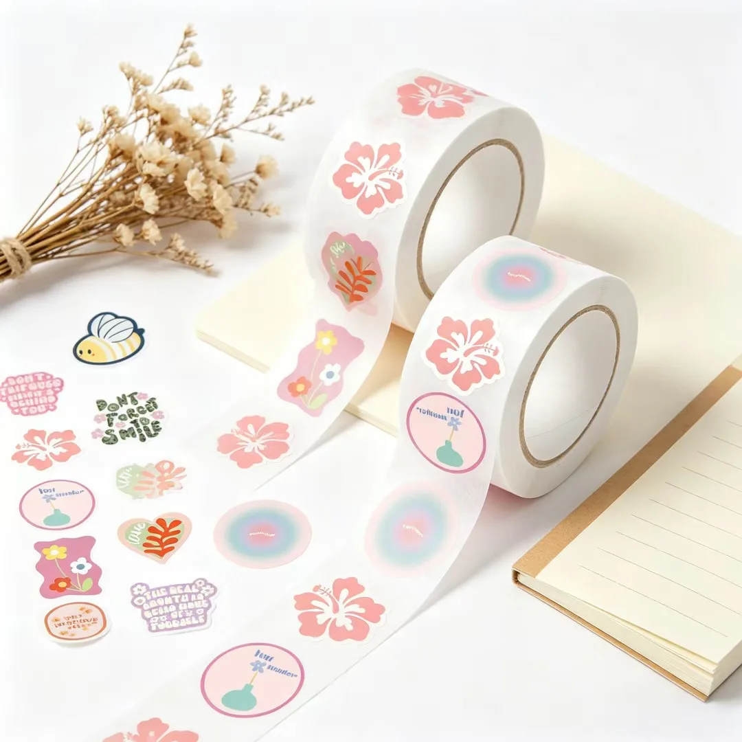 1 Roll 500 Sheets Inspirational Quote Stickers, Student Journal Sealing Decals for Water Bottles