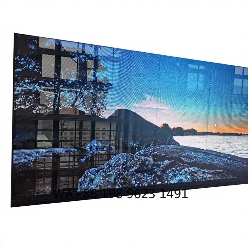 Transparent Flexible LED Film Screen IP65 Waterproof Self-Adhesive Decorative Display Panel for Hotel Living Room Commercial