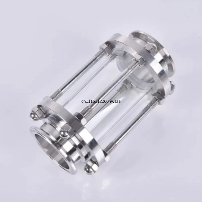 SUS304 Sanitary Tri Clamp Straight Through Pipeline Sight Glass Stainless Steel Quick Release Pipe Diopter
