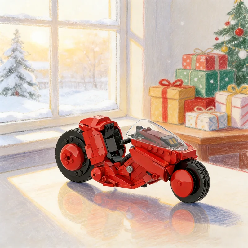 

362pcs MOC Akira Motorcycle Cars Model Building Blocks Toys Construction Assemble DIY Creative Education Christmas Gift Idea