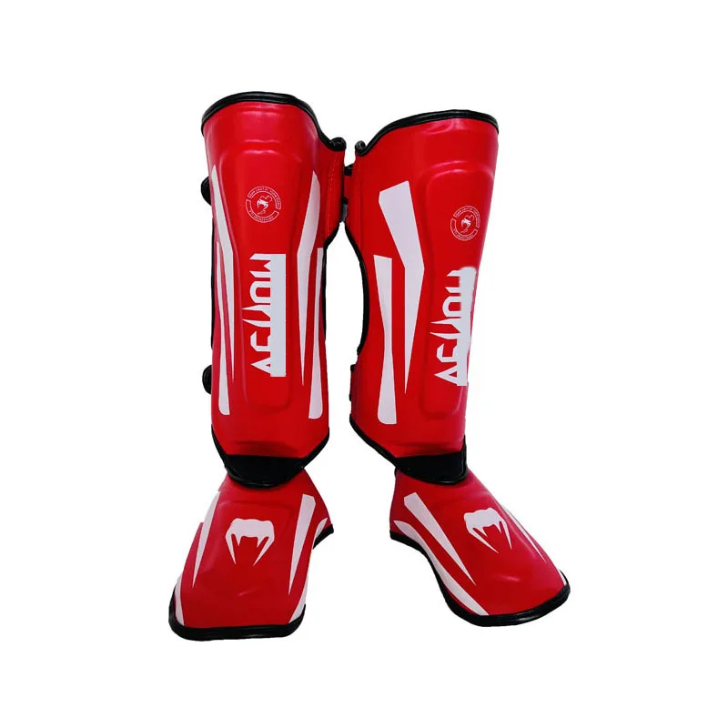 Muay Thai leg protectors, Sanda fighting combo, with thickened back guard for combat equipment and leg guards