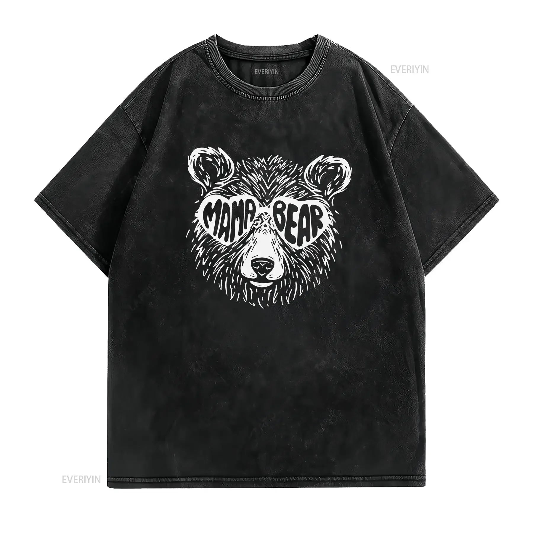 Mama Bear T Shirt Animal Naturel Lover Mother's Day For Mom Baby Shower Cute Tops Life vintage Washed Comfortable graphic homme