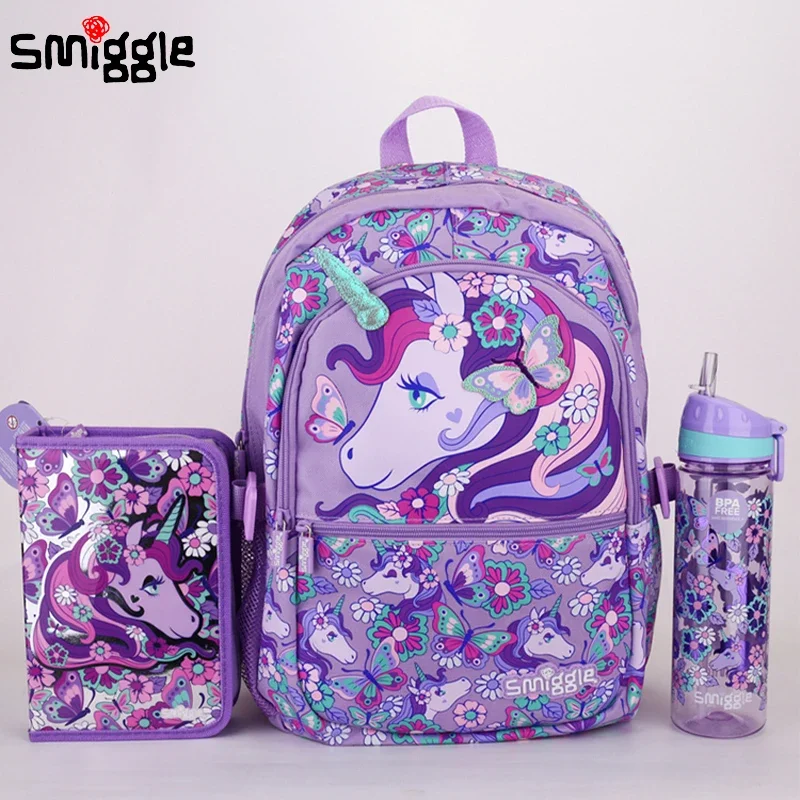 

Женская оригинальная австралийская школьная сумка Smiggle, Детские канцелярские принадлежности, студенческий рюкзак, чашка для воды, подарок для студента