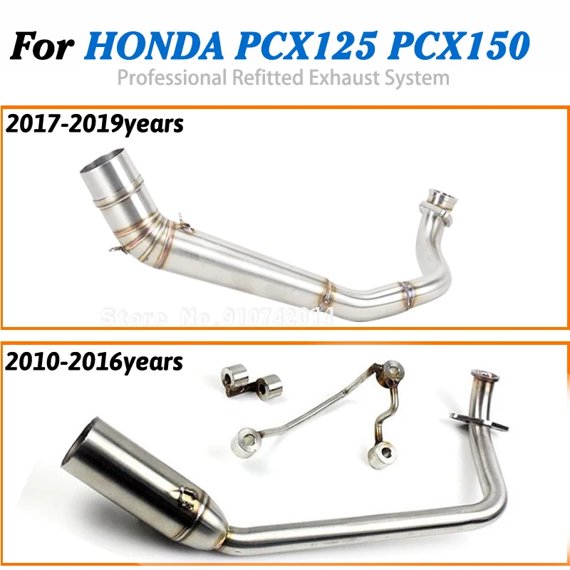 

PCX 125 150 Full System Exhaust For HONDA PCX125 PCX150 2010-2019 Motorcycle Scooter Muffler Middle Pipe Escape