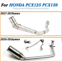 PCX 125 150 Full System Exhaust For HONDA PCX125 PCX150 2010-2019 Motorcycle Scooter  Muffler Middle Pipe Escape