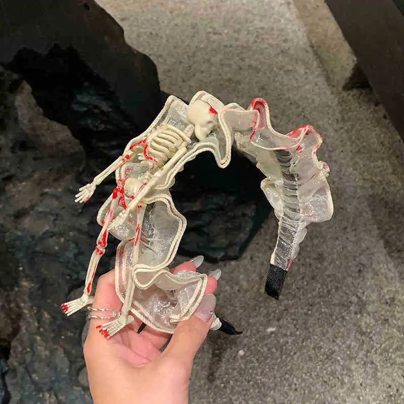 

Skeleton Skeleton Halloween Headband Dark Hair Accessories Cosplay Lolita Undead Vampire Lace Headband