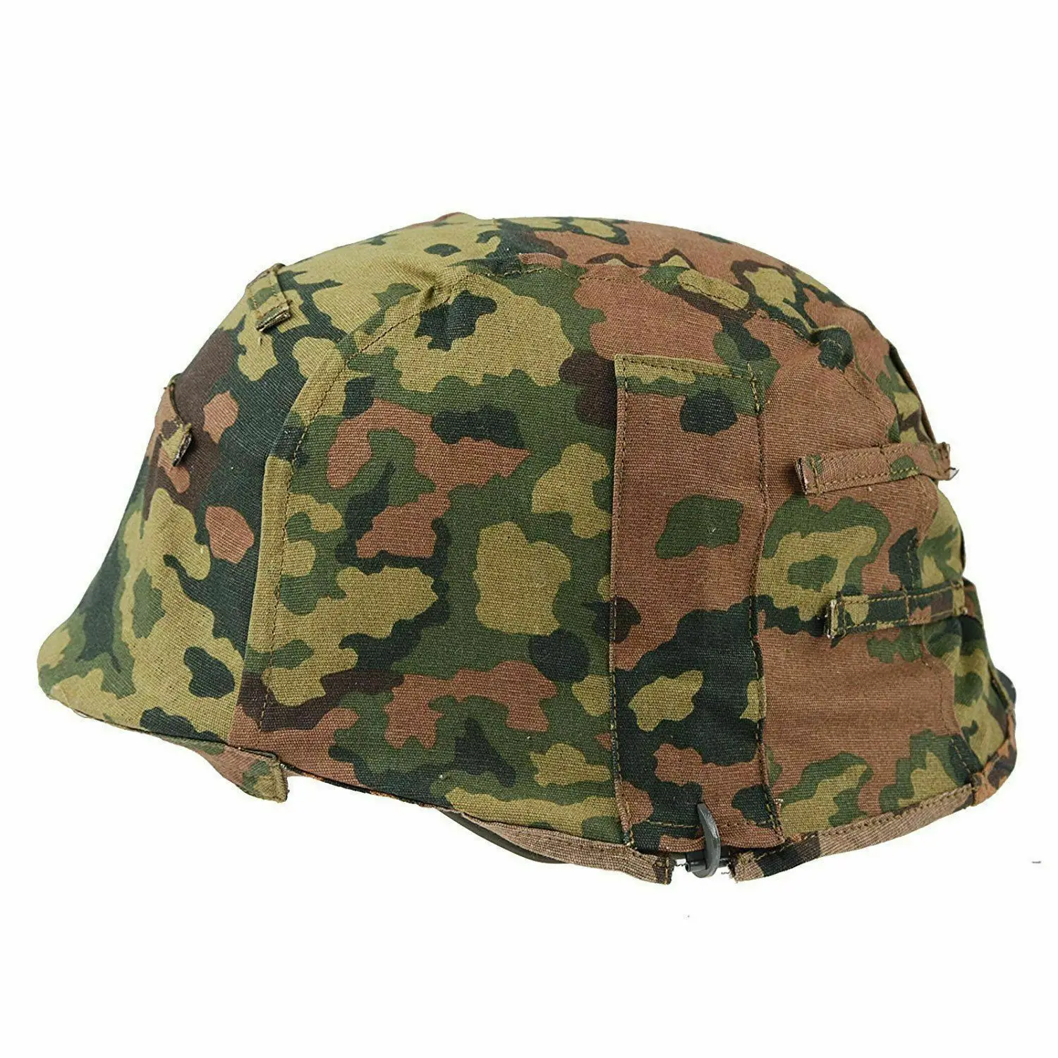 WWII German ELITE M35 Reversible Helmet Cover Spring And Fall Oak Camo MILITARY War Reenactments