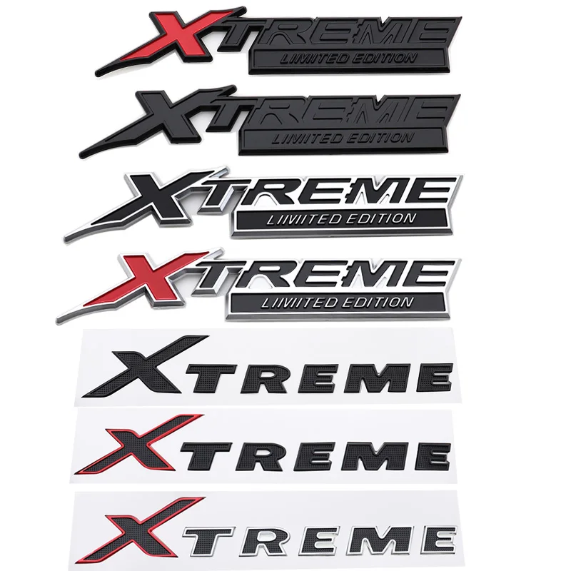 1pcs 3D XTREME ABS Car Fender side logo sticker Rear Bumper tail door trunk sticker car rear Emblem styling Accessories