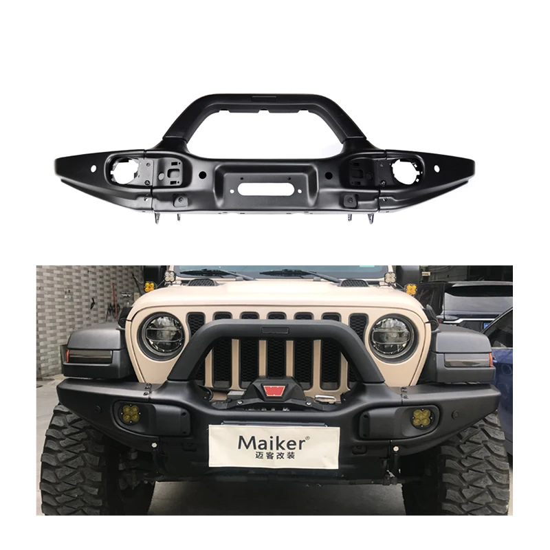 

4x4 Offroad front bumper for Jeep wrangler JL 2018+ bumper guard with sensor hole