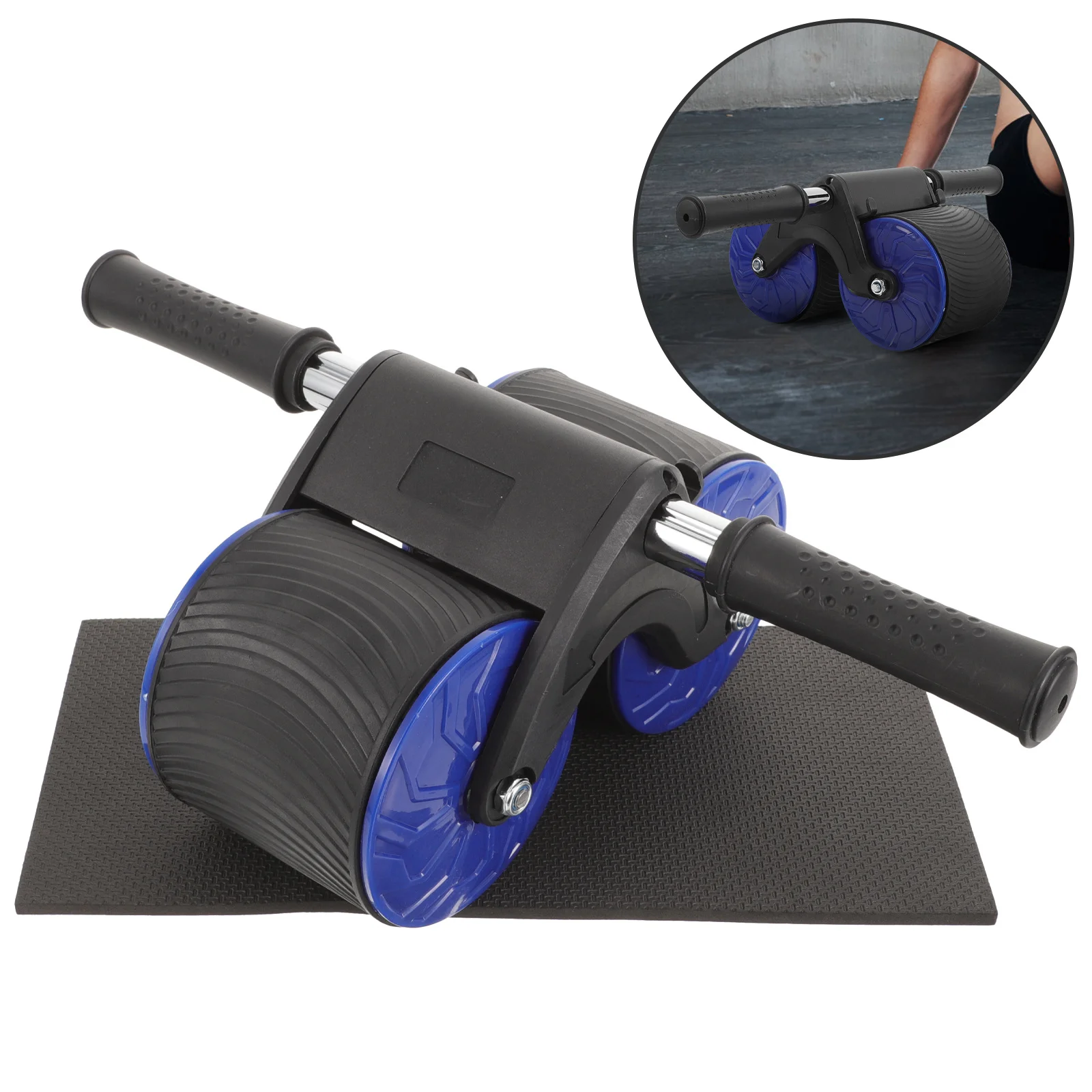 

1Set Two-Wheel Abdominal Roller Fitness Wheel Muscle Training Exerciser Gym Equipment Belly Board Two-Wheel Roller