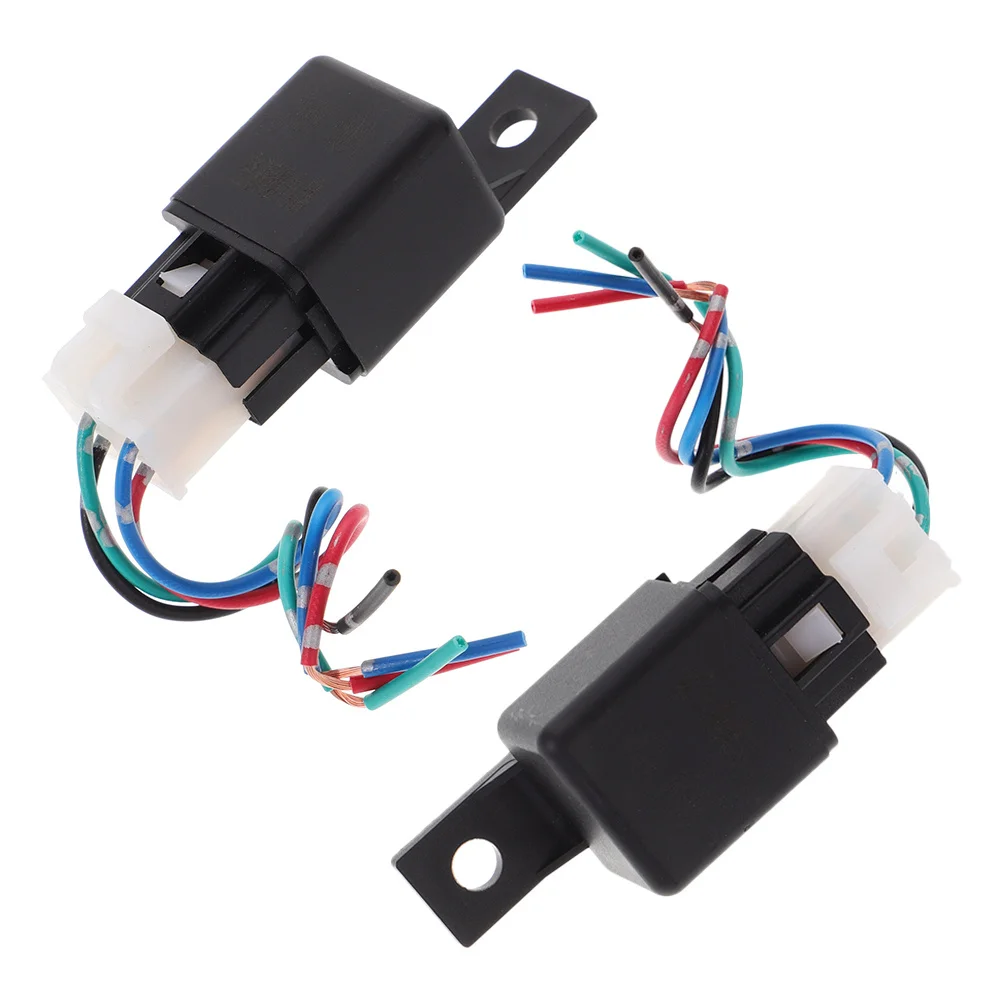 

2Pcs Heavy Duty Car Air Conditioning Relay 4-Pin 24V 40a Automotive Starting Replacement Relay Vehicle Accessories