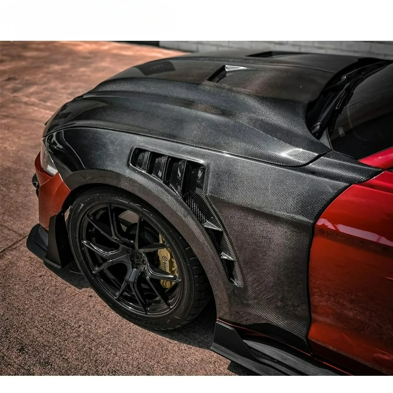 

Lightweight-Strong FORFord Mustang 2018-2023 Fenders Perforated Carbon Fiber