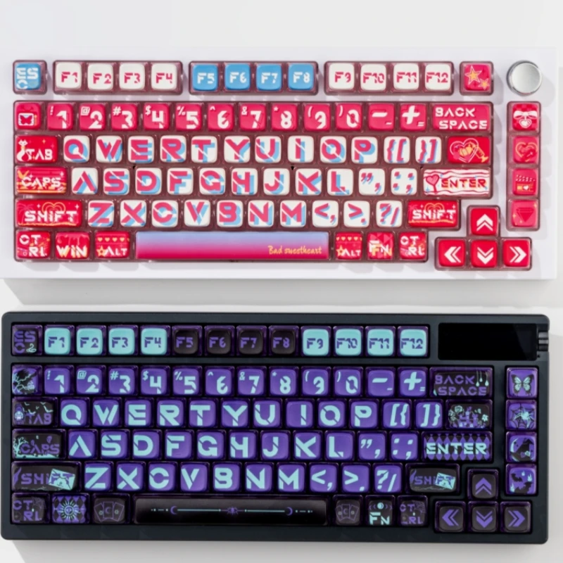 Imagem -06 - Keycaps Pudim Transparentes Mifuny Magic Theme Pbt Asa Perfil Gaming Key Caps Acessórios Teclado Mecânico Presentes Y2k