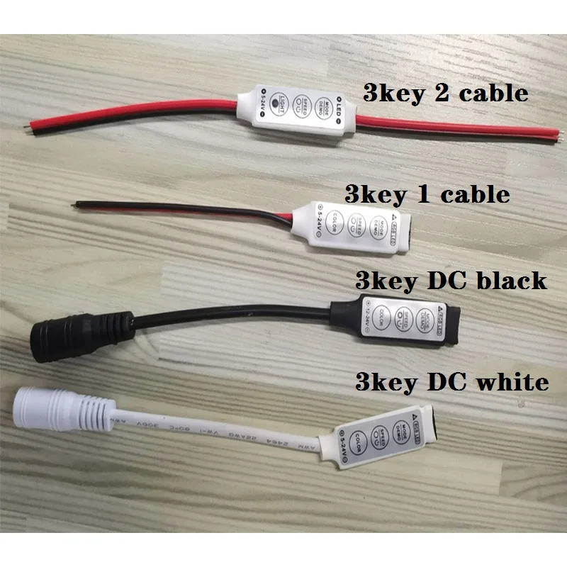 Mini 3/11/17/24/40/ Key Rf Ir Afstandsbediening Draadloze Controller Led Rgb Controler DC12V Mini Wif Voor Led Strip Licht 3528 5050 Rgb