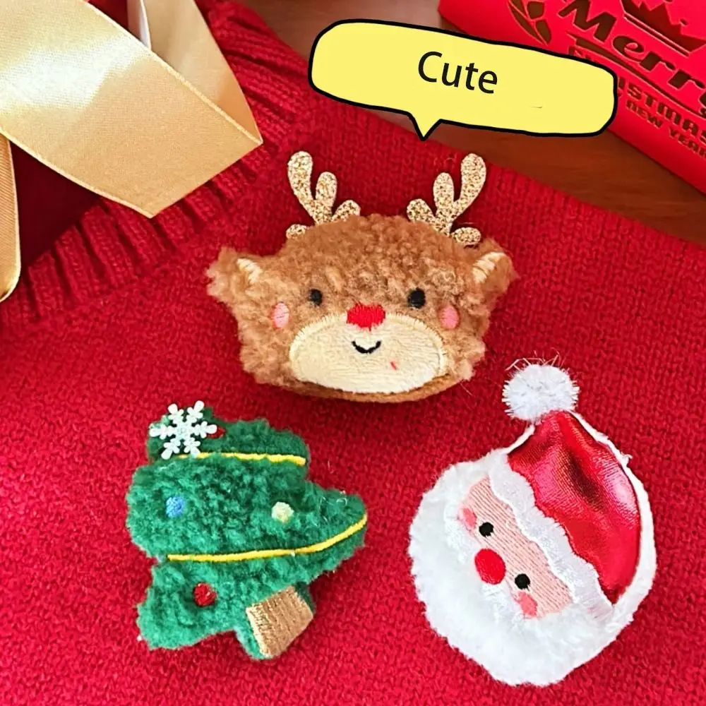 

Handmade Snowman Christmas Plush Brooch Santa Plush Santa Tree Brooch Fashion Cute Snowman Plush Pin Christmas Gifts