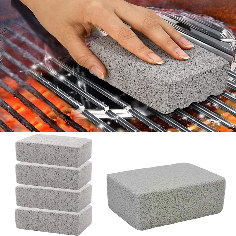 BBQ Grill Cleaning Brush Brick Block Barbecue Cleaning Stone Stains Grease Cleaner Barbecue Rack Outdoor Kitchen BBQ Tools