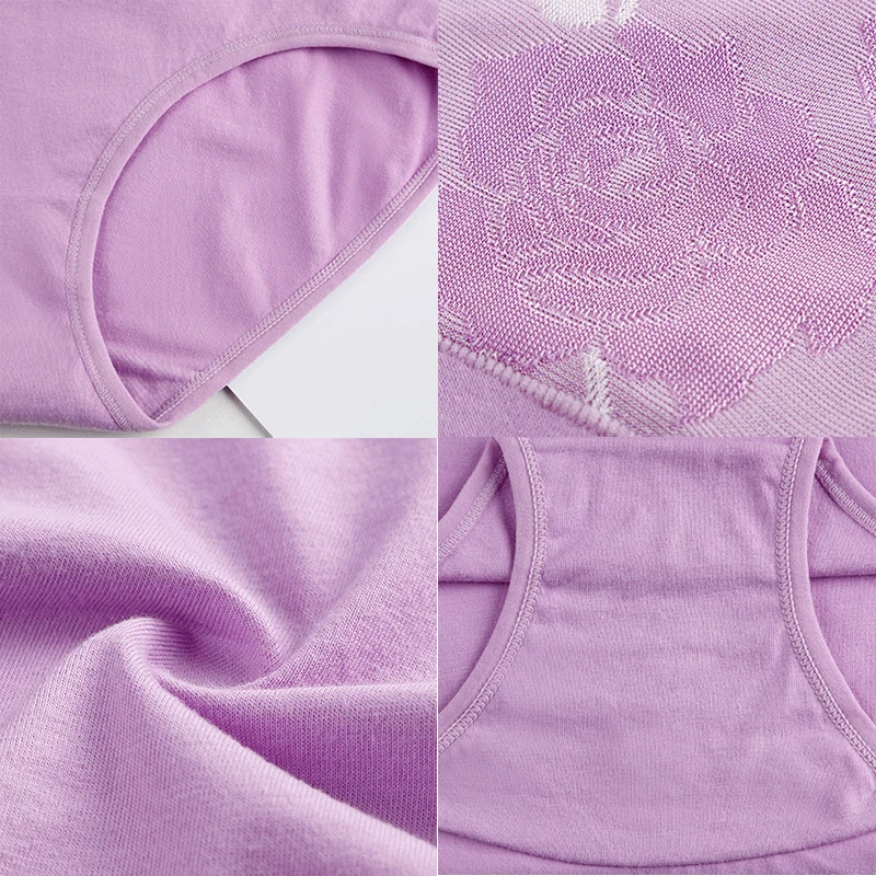 3Pcs/Lot Women's Underwear Plus Size Cotton Panties High Waist Briefs Sexy Lingerie Female Pantys M-5XL Seamless Underpant Girls