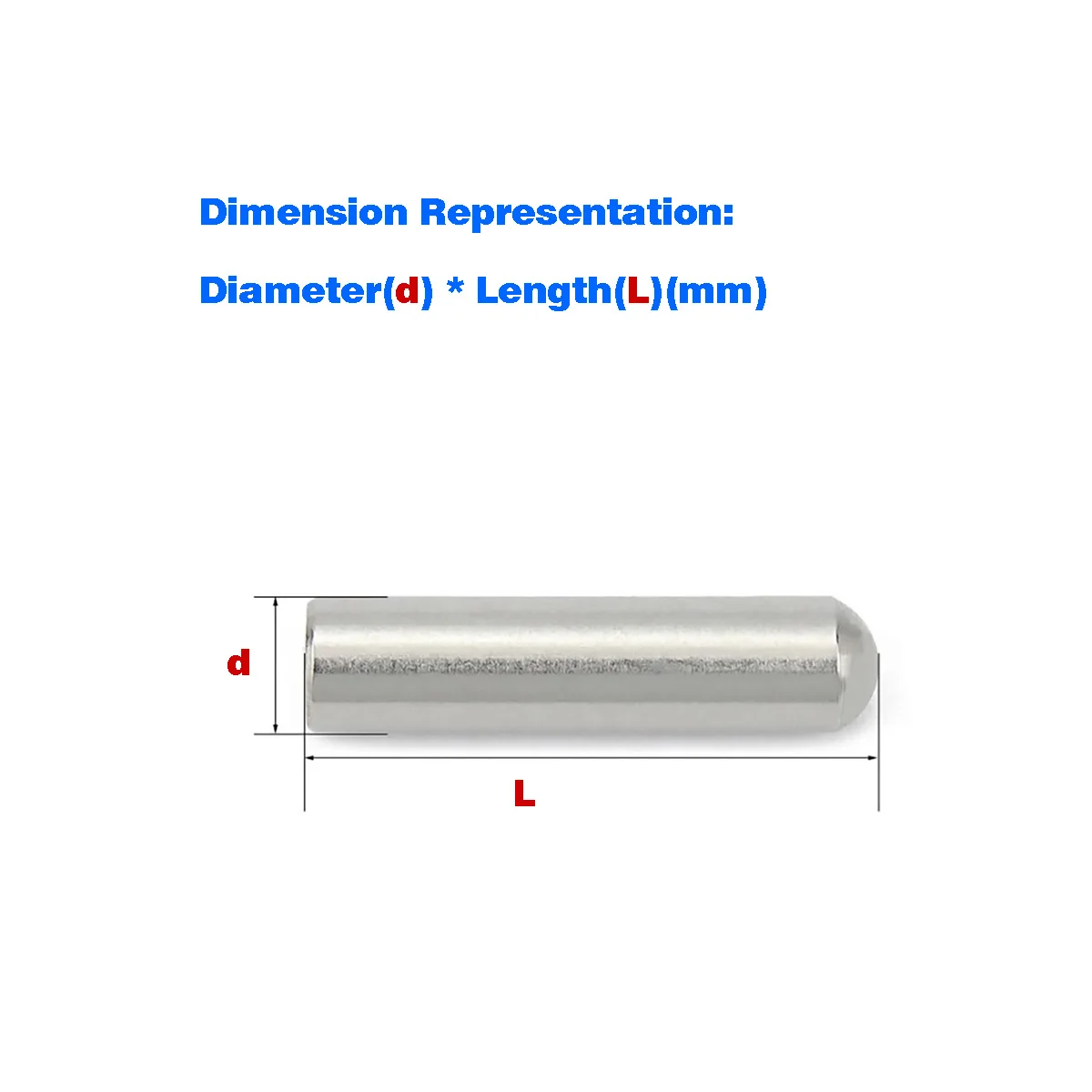 

304 Stainless Steel Round Head Cylindrical Pin/Locating Solid Pin M1-M2