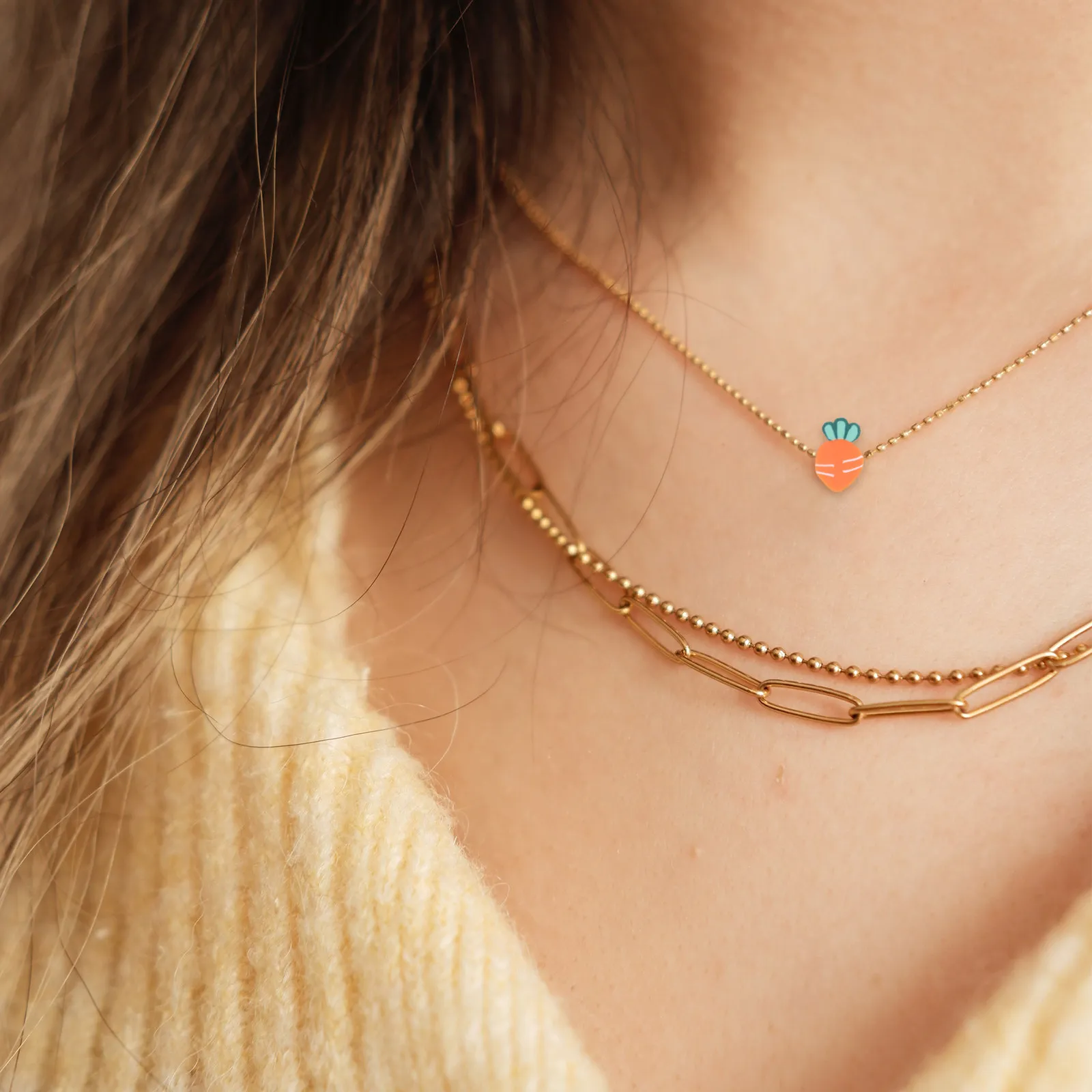 

100 Pcs Beads Bracelet Clay Charms Carrot for DIY Loose Crafts Making Necklaces