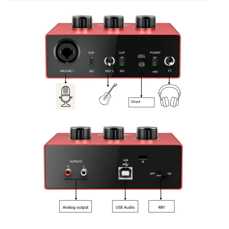 بطاقة صوت خارجية خالية من القيادة ، بطاقة صوت للتسجيل المباشر ، الترتيب ، التسجيل ، الخلط