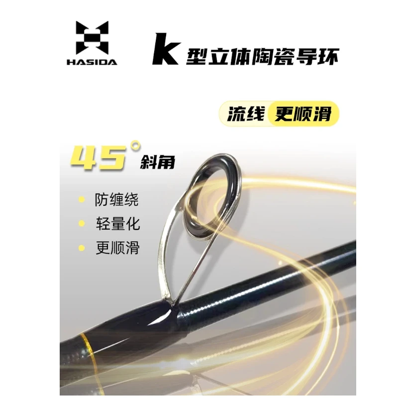 

Удилище телескопическое Hasida Medusa K-типа с керамическими кольцами, портативное, ультралегкое, карбоновое, для дальнего заброса, 1.8 м, ML, для морской рыбалки