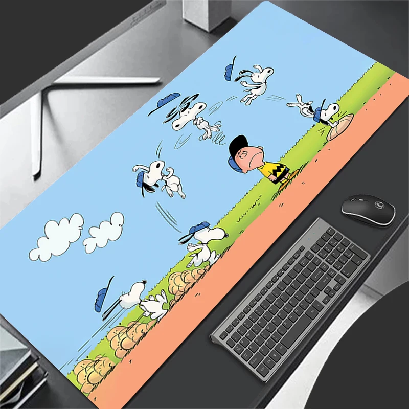 لوحة ماوس أنمي Kawaii ، لوحة ماوس مجرة فضائية ، خزانة ألعاب كلاب توب ، كرتون S-سنوبي ، بساط لوحة مفاتيح ، حصيرة مكتب مطاطية ناعمة ، XXL