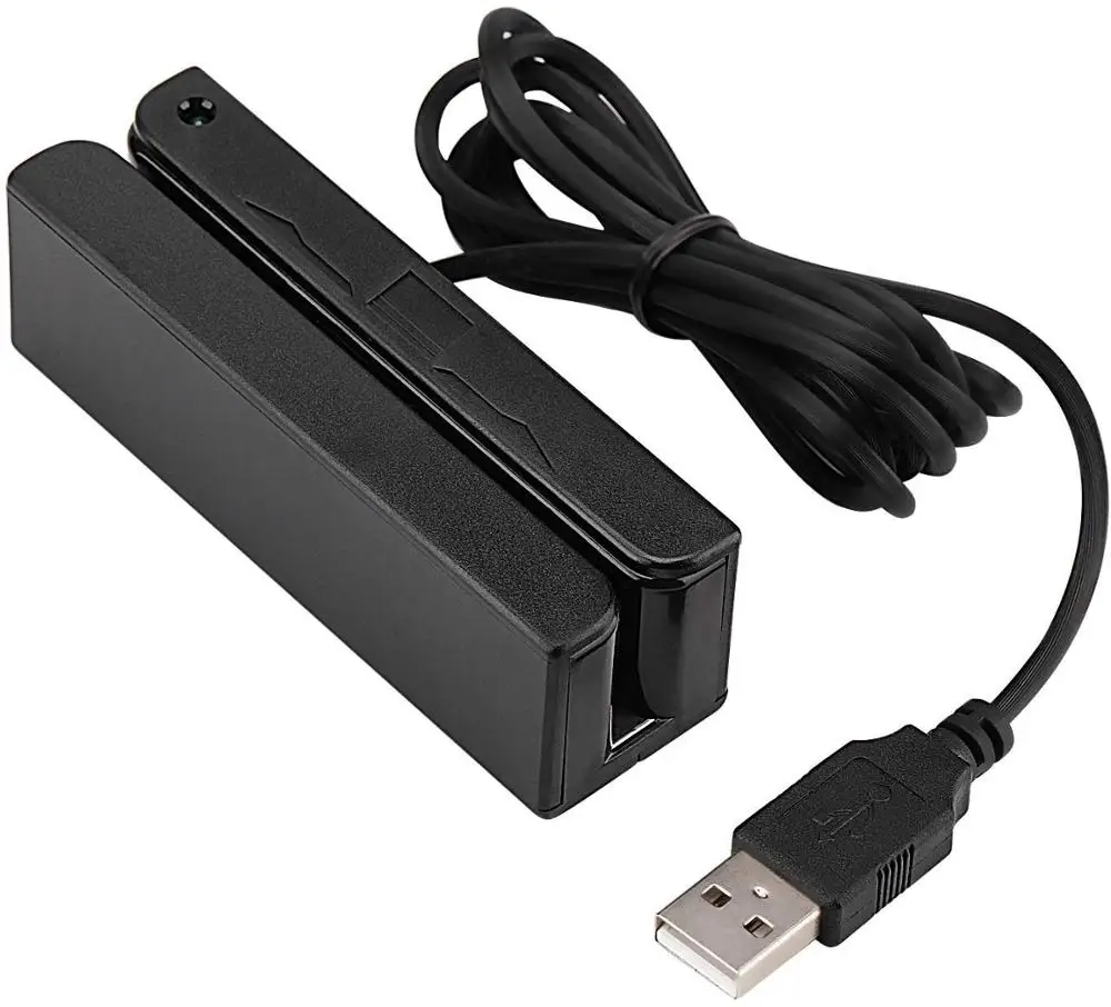 USB Swipe Mini Card Reader 3 Tracks for POS System Cashier Register Quickbook
