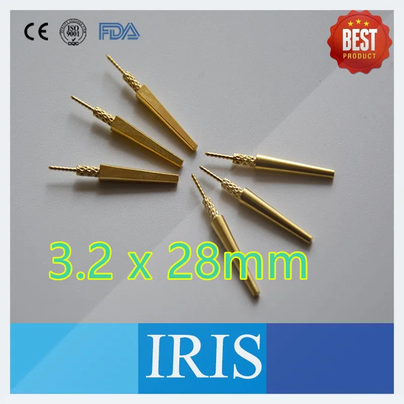 Wholesale 5000pcs / 10 Lot 2# Medium Size 3.2*28mm 100% Pure Brass Dowel Pins With Spike Dental Laboratory Tools Material