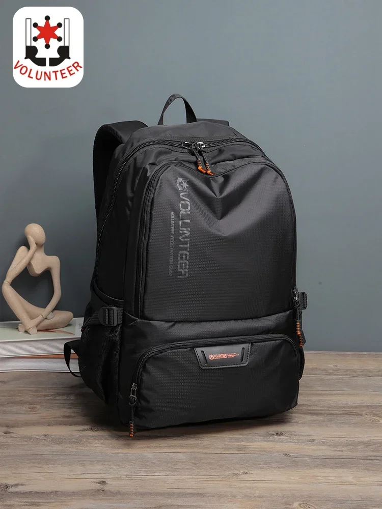 Mochila de gran capacidad para hombre, bolso informal impermeable, sólido, a la moda, para viaje y escuela, novedad de 2023, 1802