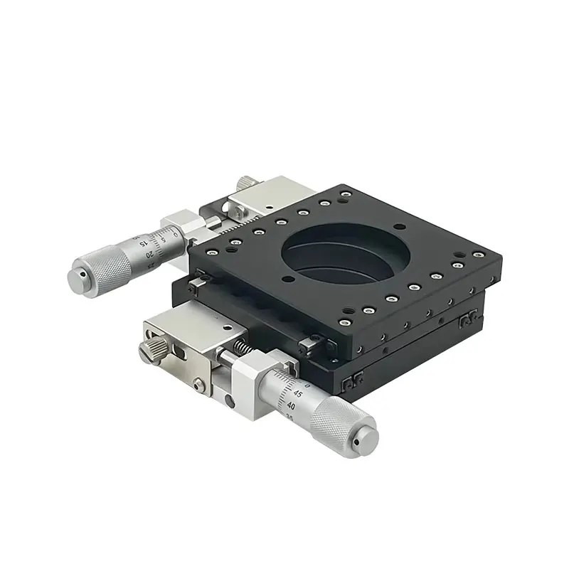 LSD-ZK-7013L LSD-ZK-7013R 70*70mm Hollow XY Slide 13mm Stroke Left Right With Micrometer Head