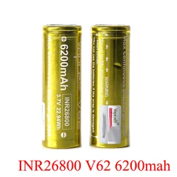 Vapcell V62 6200mah Battery INR26800 26800 Rechargable Batteries 3.7v 22.94Wh High Drain Battery For Strong light flashlight