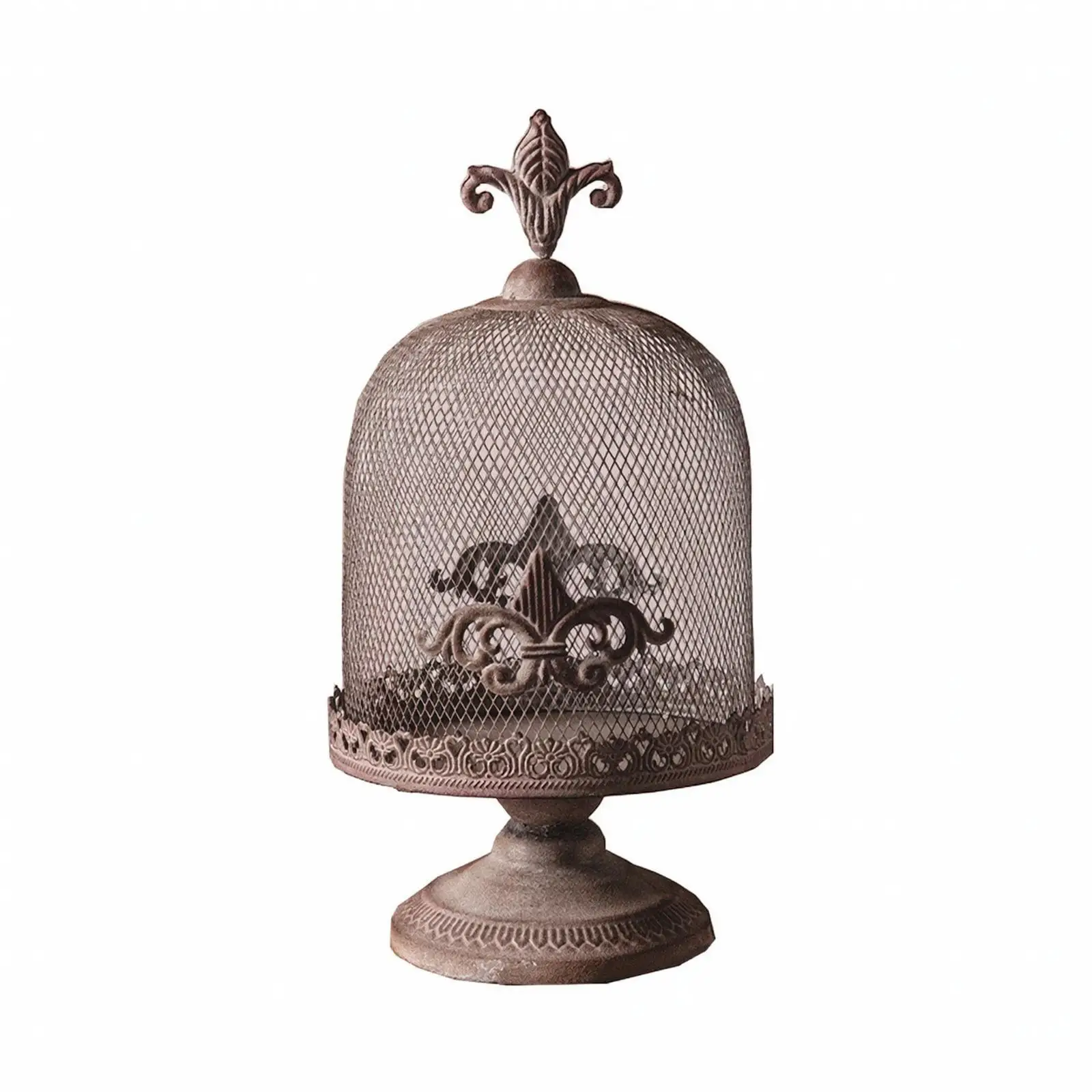 Vintage Candle Holder Iron Birdcage Lantern Candle Holder Decorative Antique Decor for Room Decoration