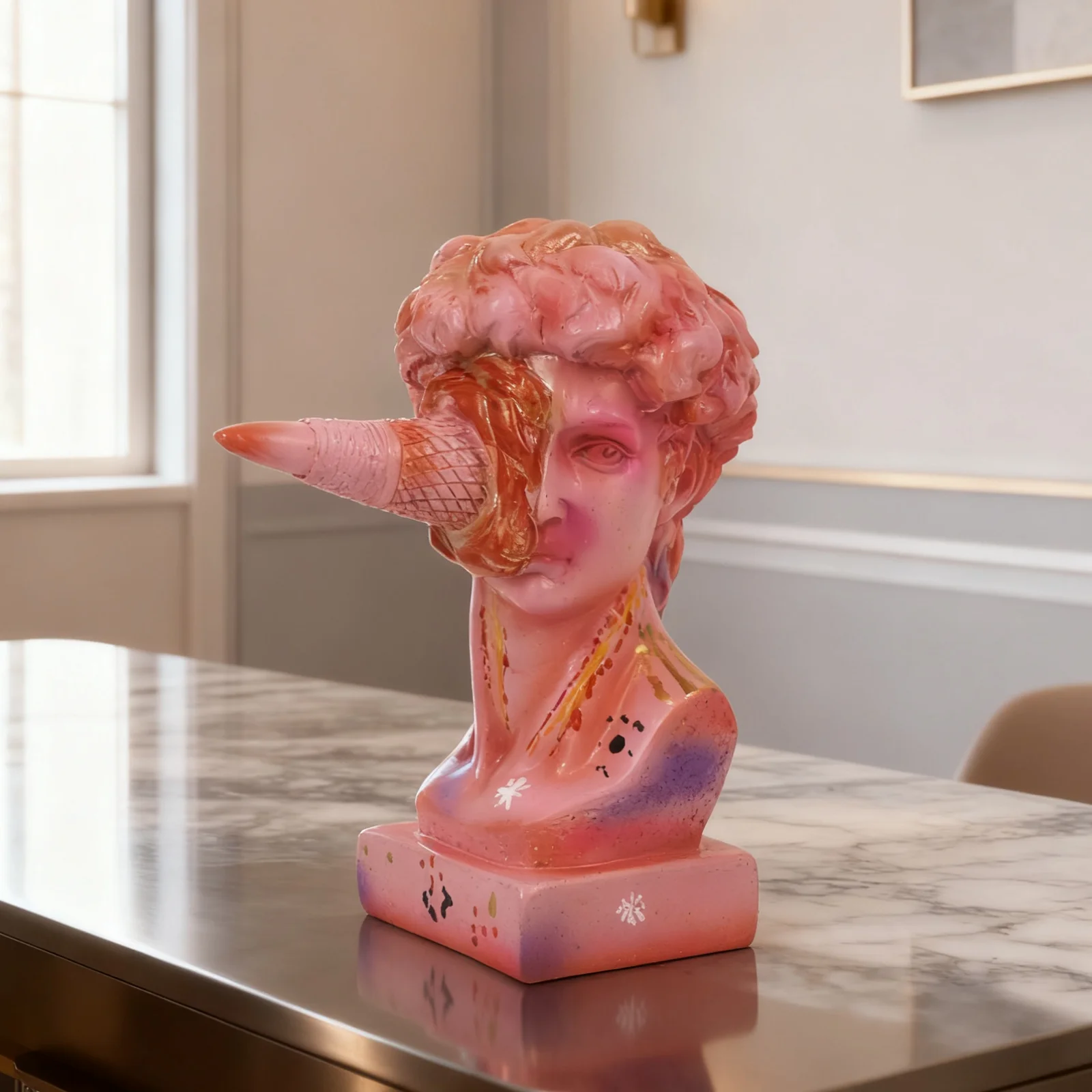 Resin Art Ideas - Sztuka graffiti - Statua Dawida w