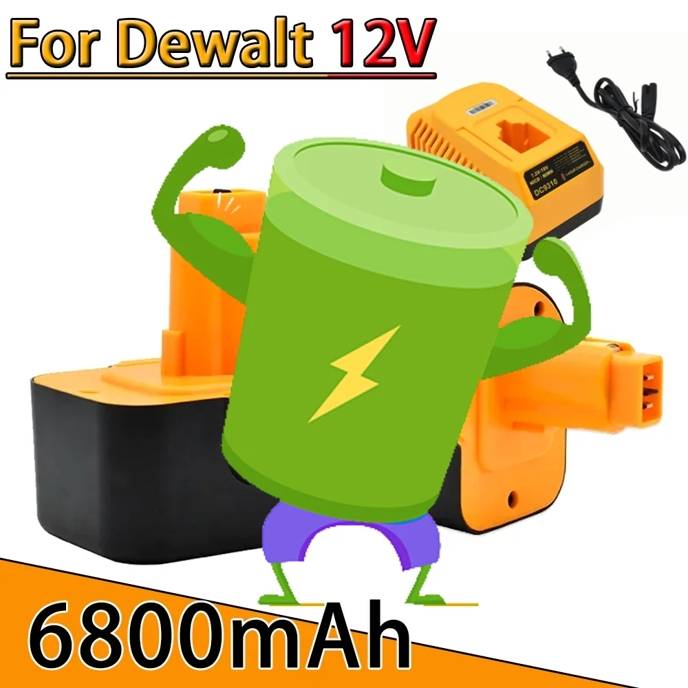 

12V 6800mAh Tool Battery for Dewalt DC9071 DE9037 DE9071 DE9075 DW9071 DW9072 DW9074 DC727 DC756 DC980 DC981 DW051