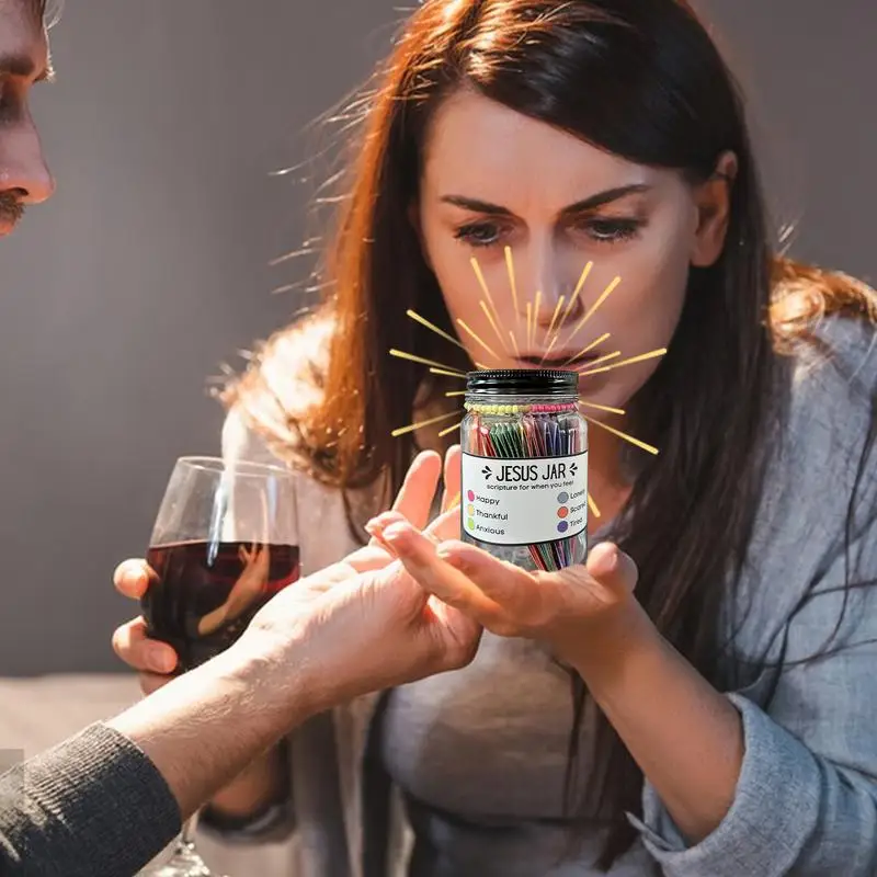 성경 카드 기도 항아리 성경 구절 장식 기독교 성경 항아리 거실 침실 연구 장식 영감