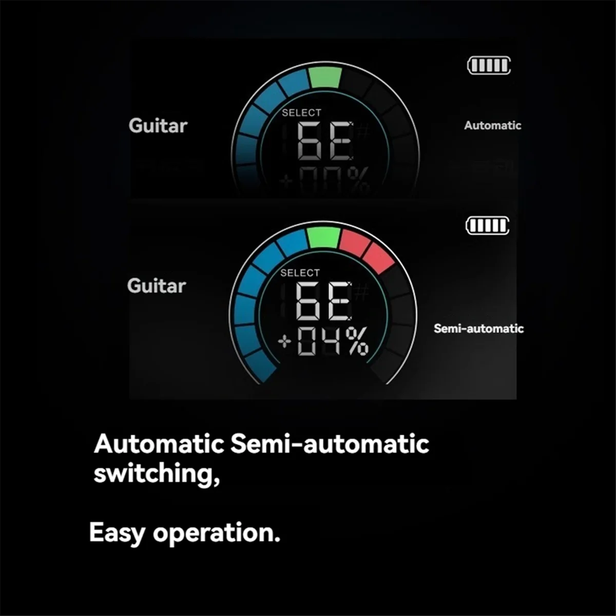 

Portable Smart Automatic Guitar Tuner, LCD Screen - Metronome & String Winder