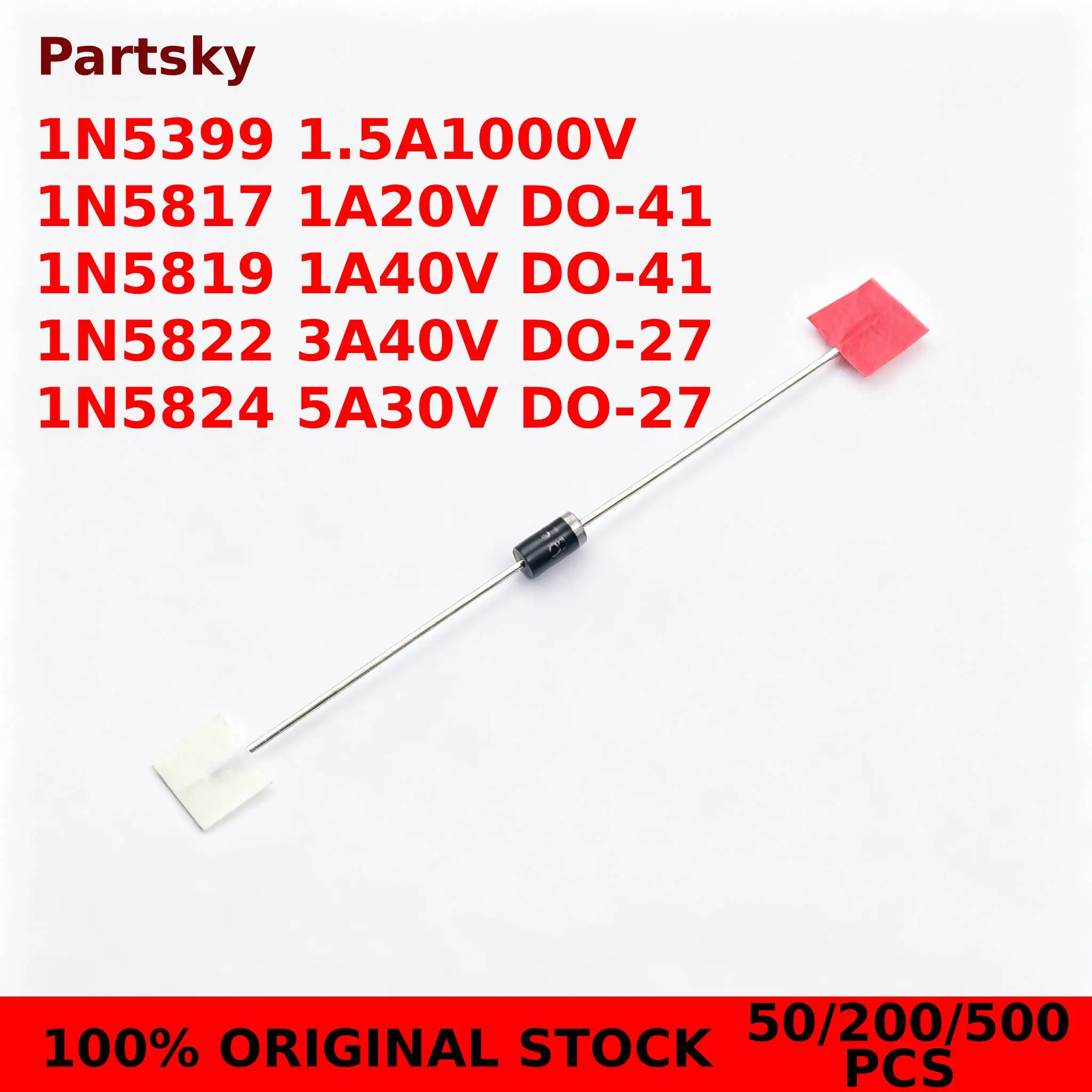 50/200/500PCS 100% NEW DIP Schottky Rectifier Diodes 1N5399 1N5822 1N5817 1N5819 1N5824 Diodes 1A 5A 3A NEW STOCK